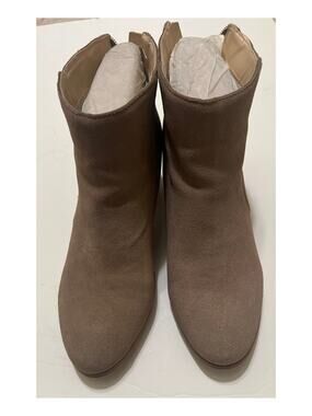 Sole Society Suede Ankle Booties Taupe Size 8.5